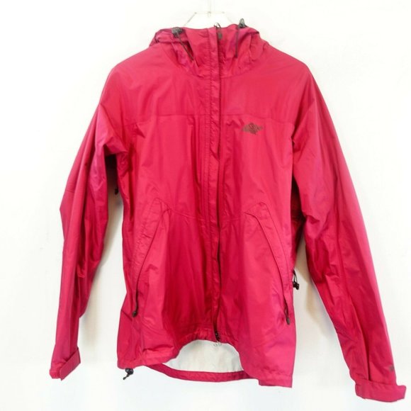 EASTERN MOUNTAIN SPORTS Jacket SMALL Women Pink Windbreaker Hoodie Full Zip - Picture 1 of 8